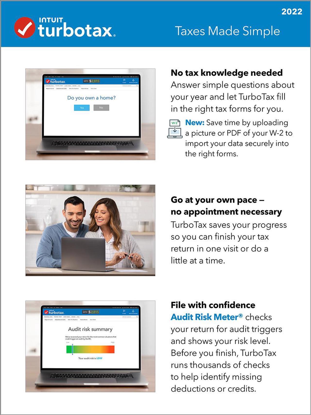 Alt view image 4 of 5 - Intuit TurboTax Basic 2022 PC/MAC Download