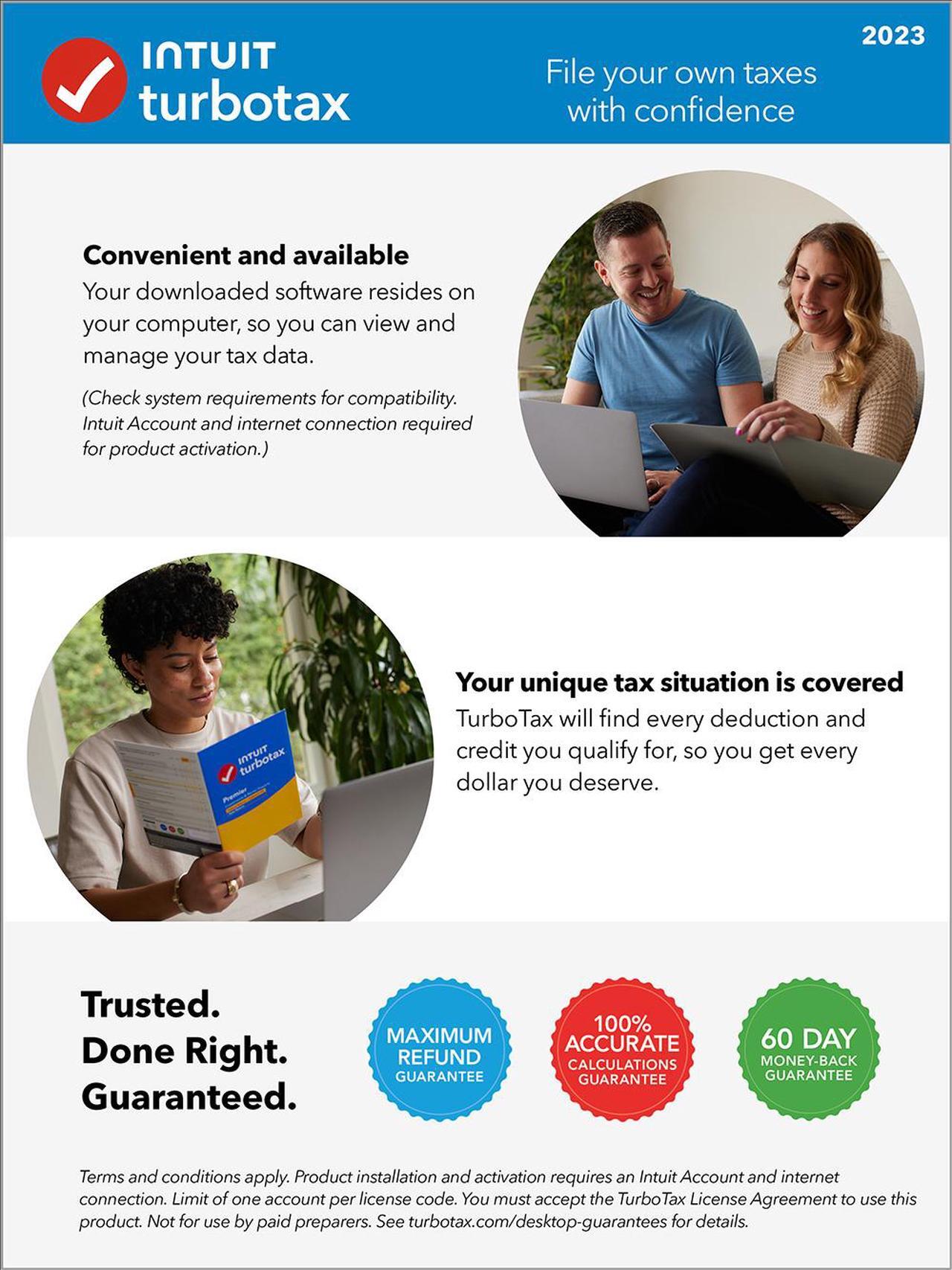 Alt view image 6 of 6 - Intuit TurboTax Home & Business with State 2023 PC/MAC Download
