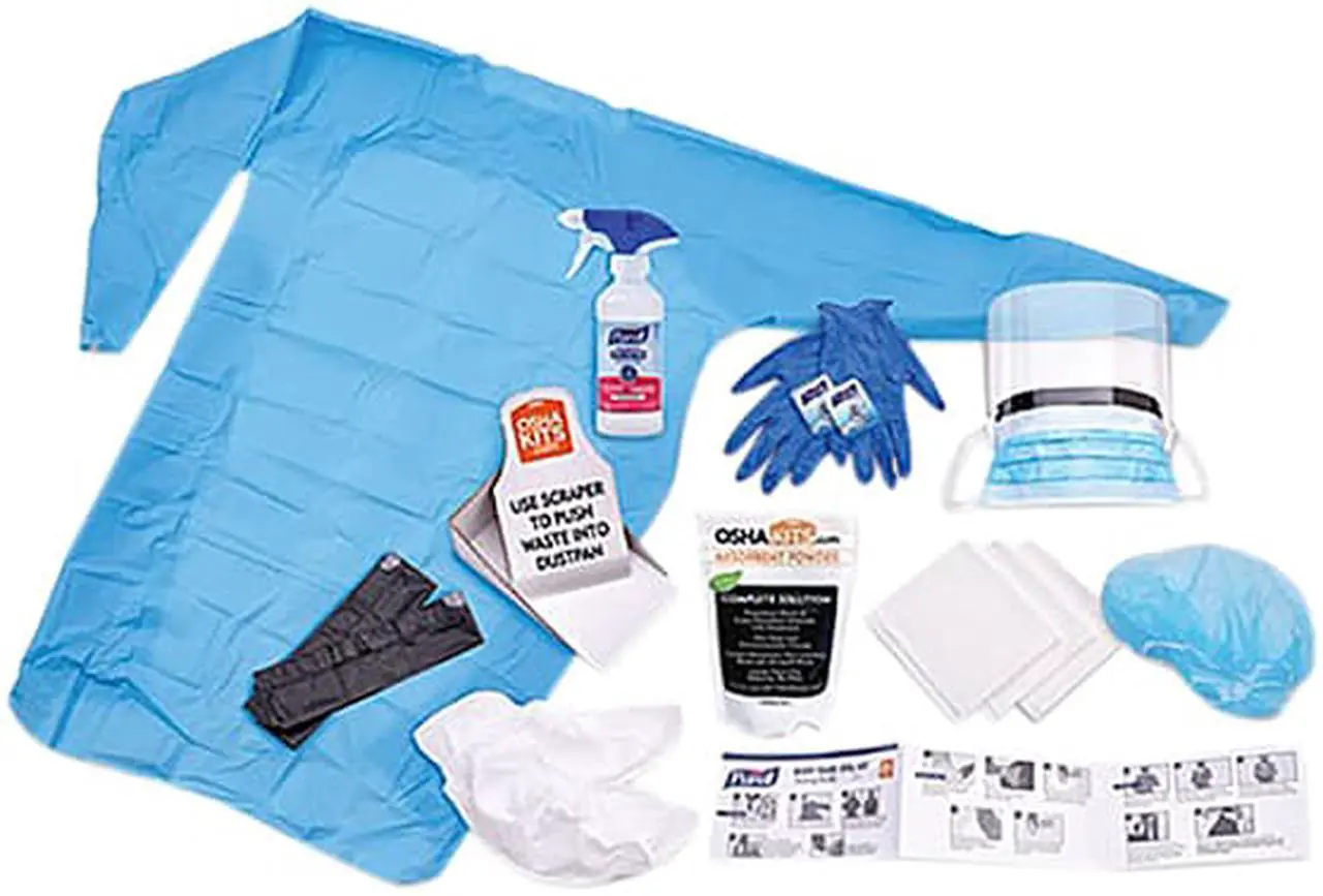Alt view image 3 of 3 - PURELL Body Fluid Spill Kit in Clam Shell Carrier, 2 Spill Kit Uses per Clamshell (Pack of 1)- 3841-08-CLMS (GOJ384101CLMS)