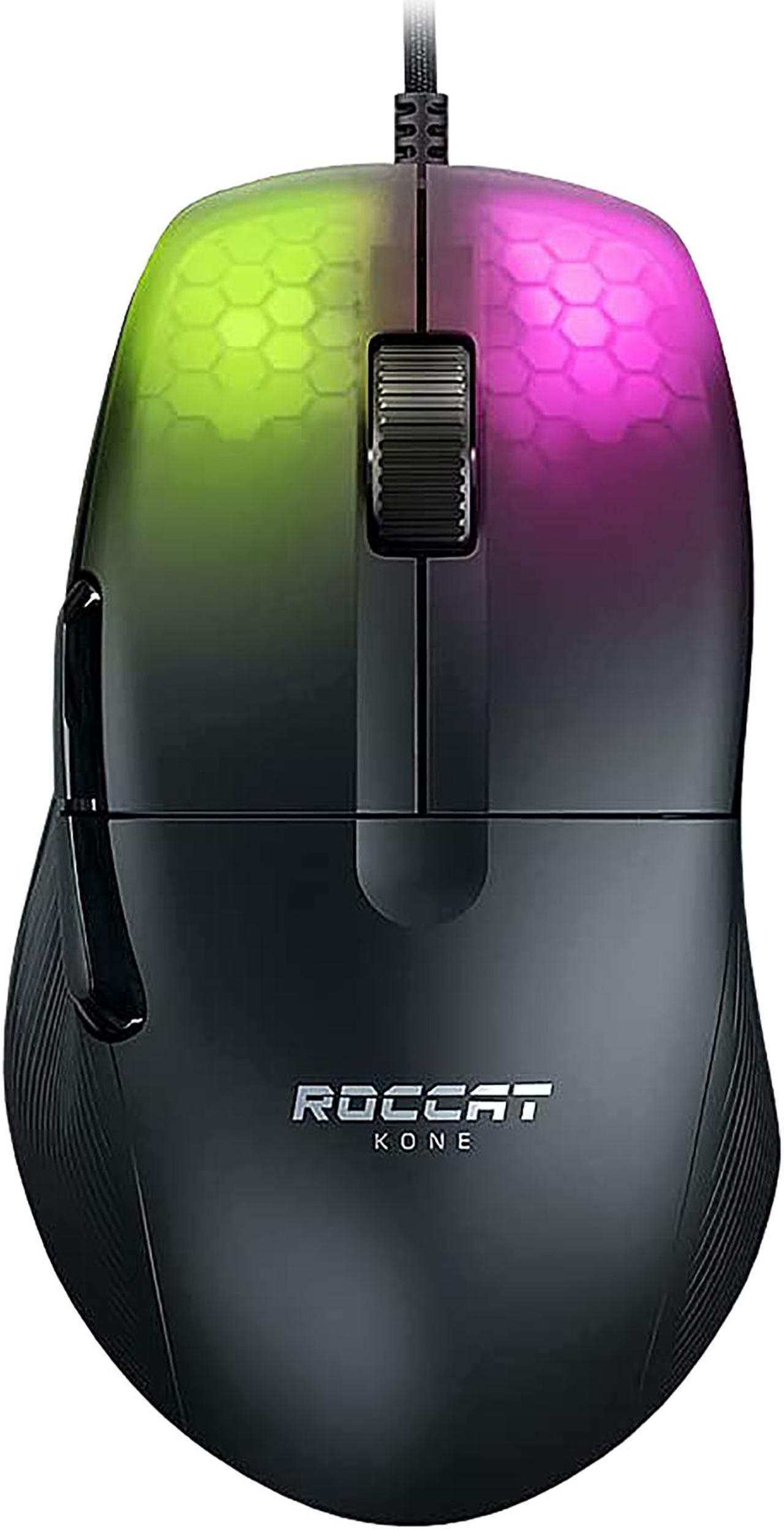 ROCCAT ROC-11-400-01 Kone Pro Wired Ultralight 19k DPI Optical Gaming Mouse with RGB Lighting - Ash Black