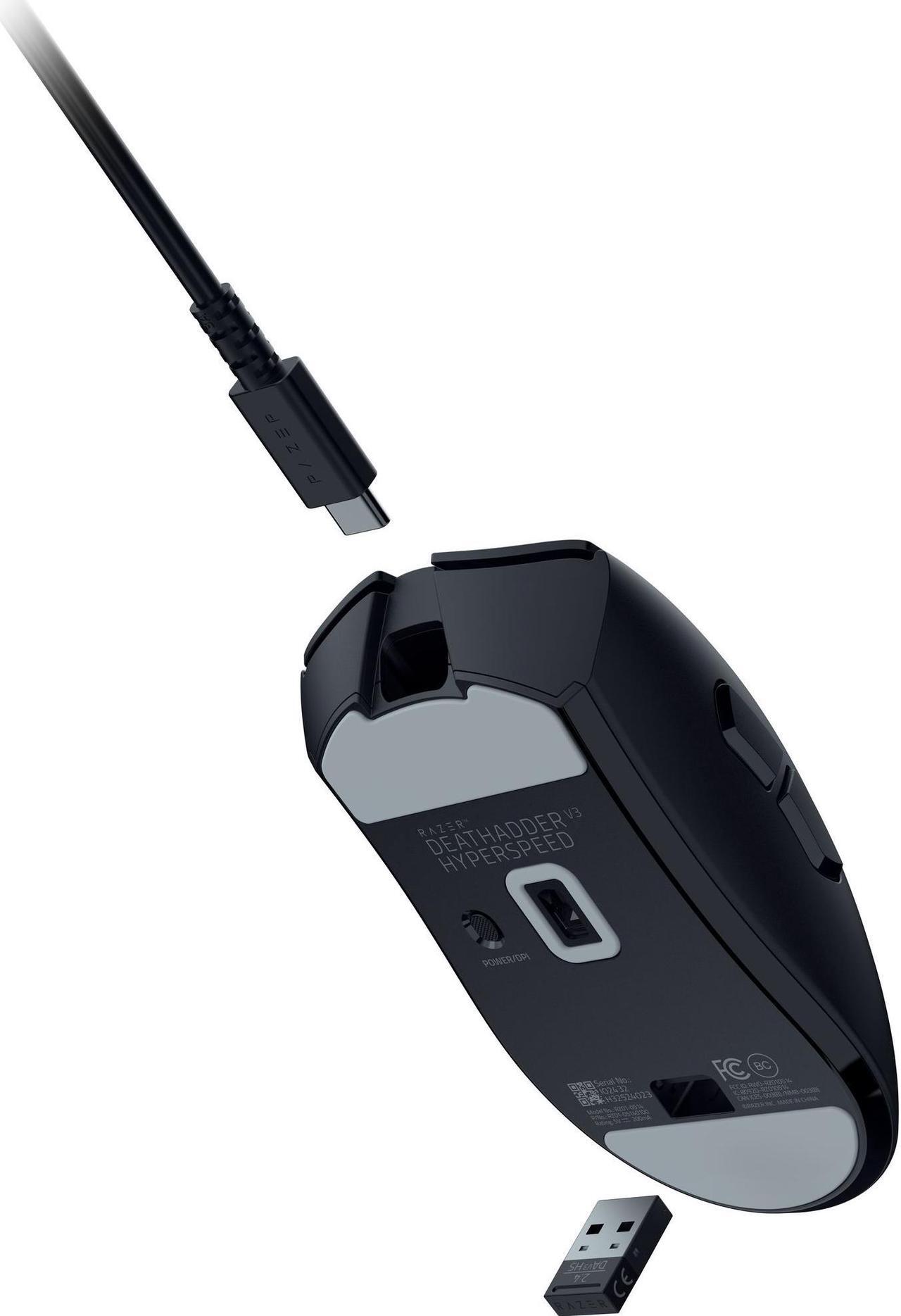 Alt view image 4 of 12 - Razer DeathAdder V3 HyperSpeed Ultra-lightweight Wireless Ergonomic Esports Gaming Mouse