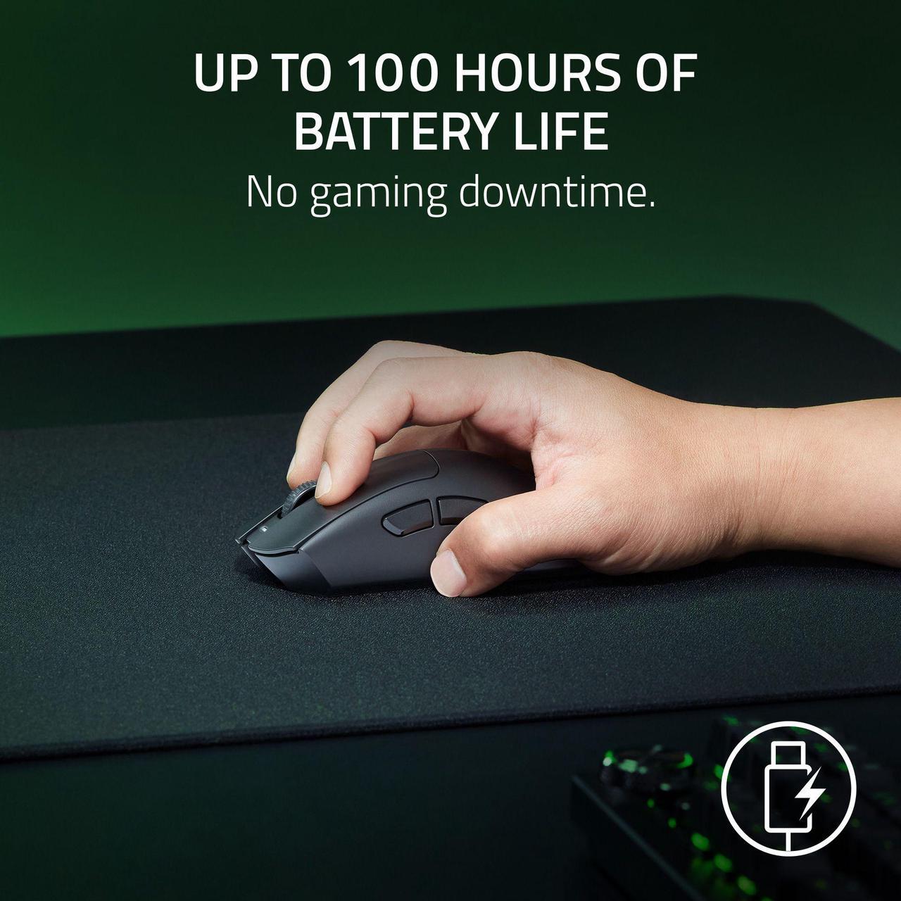 Alt view image 7 of 12 - Razer DeathAdder V3 HyperSpeed Ultra-lightweight Wireless Ergonomic Esports Gaming Mouse