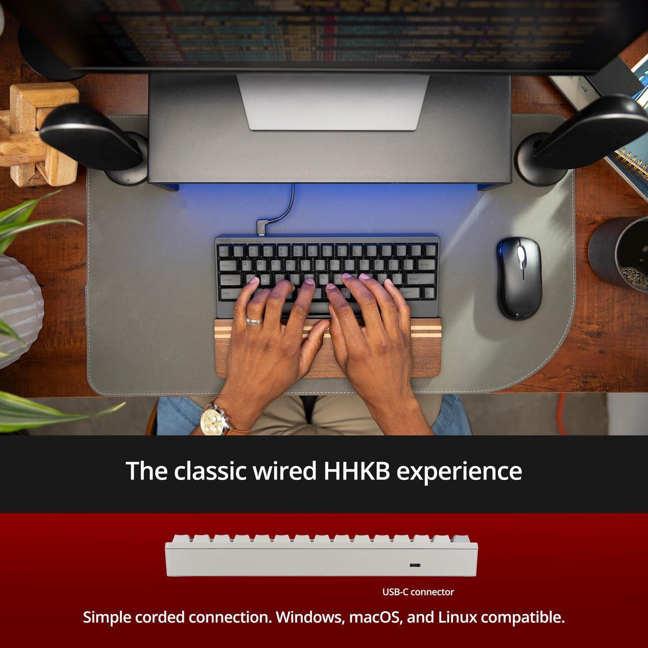 Alt view image 8 of 9 - Happy Hacking Keyboard Professional Classic (Wired, USB-C, Mac, Windows, White, Printed) with 2 Year Advance Exchange Warranty CG01000-296201