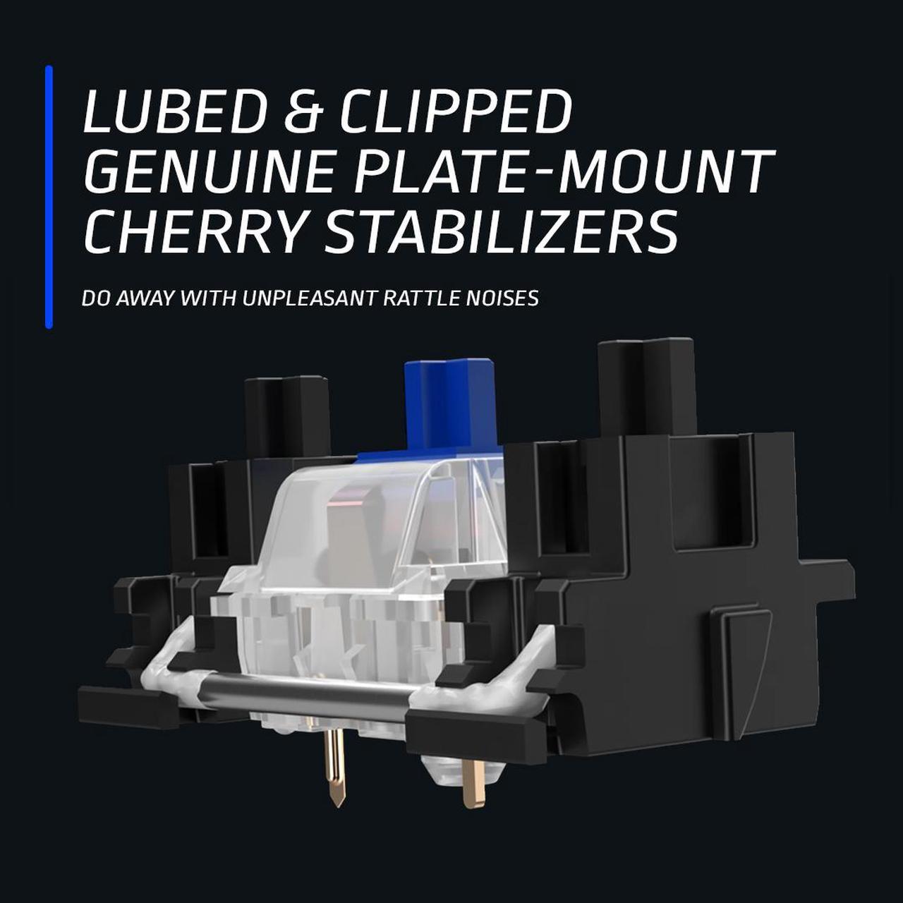 Alt view image 10 of 14 - MOUNTAIN Everest 60 RGB Gaming Keyboard - 60% with Arrow Keys, lubed MOUNTAIN switches, Sophisticated Sound dampening and 5-pin hot-swap - Midnight Black (Linear 45)