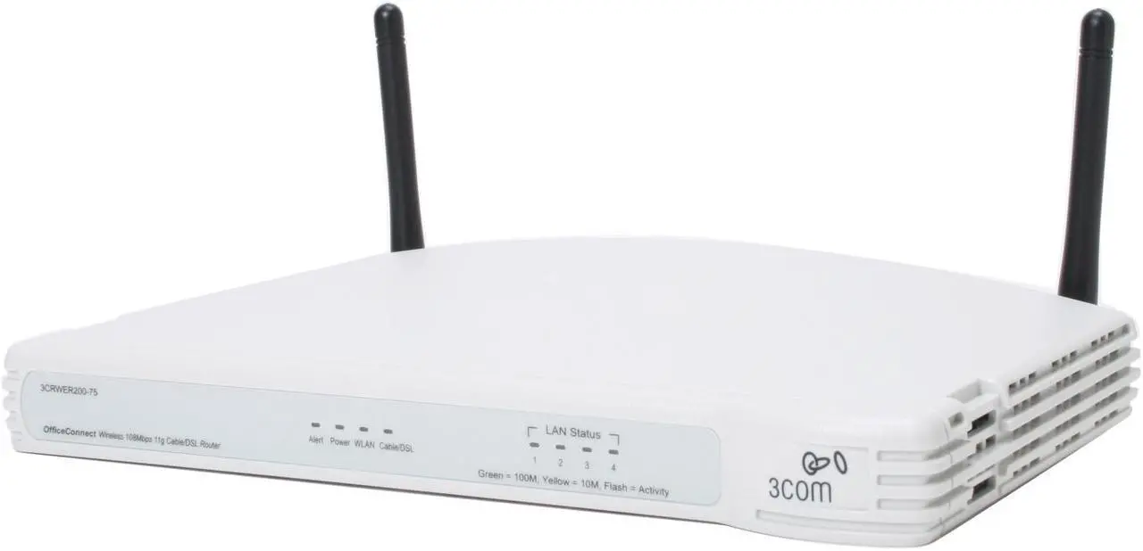 Main image of 3com 3CRWER200-75 OfficeConnect Wireless Cable/DSL Router IEEE 802.3/3u, IEEE 802.11b/g