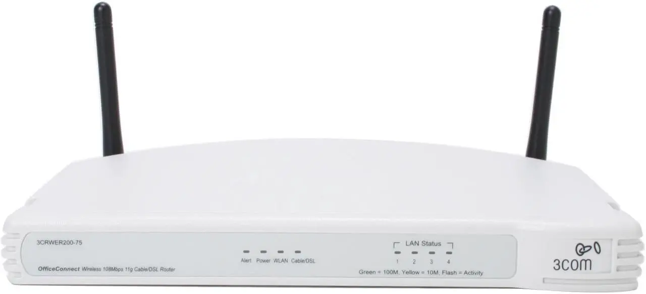 Alt view image 2 of 6 - 3com 3CRWER200-75 OfficeConnect Wireless Cable/DSL Router IEEE 802.3/3u, IEEE 802.11b/g