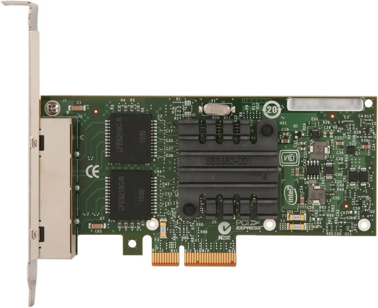 Alt view image 3 of 5 - Intel E1G44HTBLK Server Adapter I340-T4 (Bulk Pack) 10/100/1000Mbps PCI-Express 2.0 4 x RJ45
