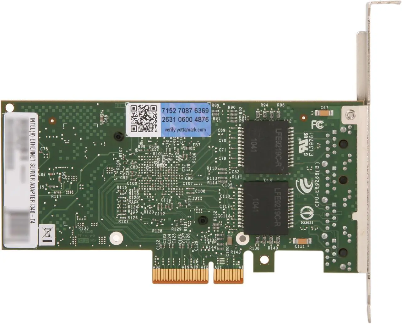 Alt view image 4 of 5 - Intel E1G44HTBLK Server Adapter I340-T4 (Bulk Pack) 10/100/1000Mbps PCI-Express 2.0 4 x RJ45