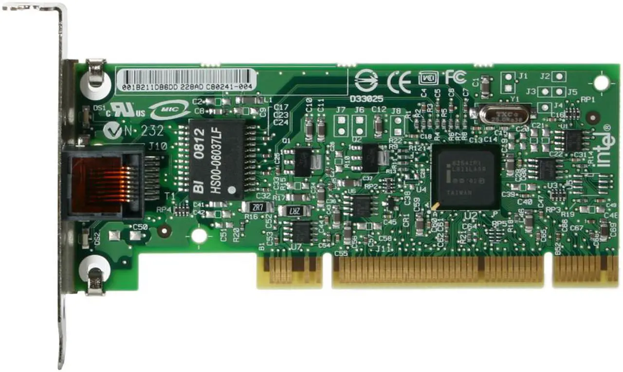 Alt view image 3 of 4 - Intel PWLA8391GTL Desktop Adapter PRO/1000 GT Low Profile 10/100/1000Mbps PCI 1 x RJ45 - OEM