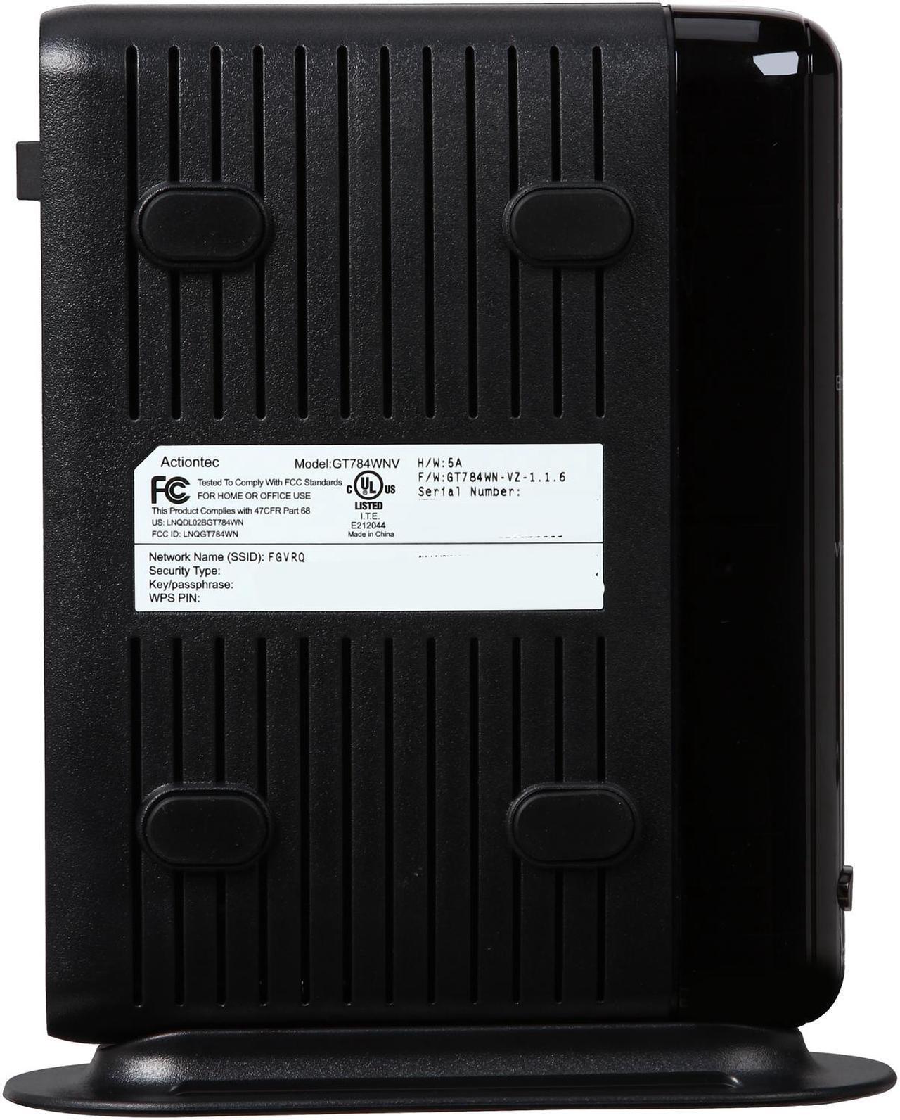 Alt view image 5 of 6 - Actiontec GT784WNV Verizon High Speed Internet Wireless N Modem and Router