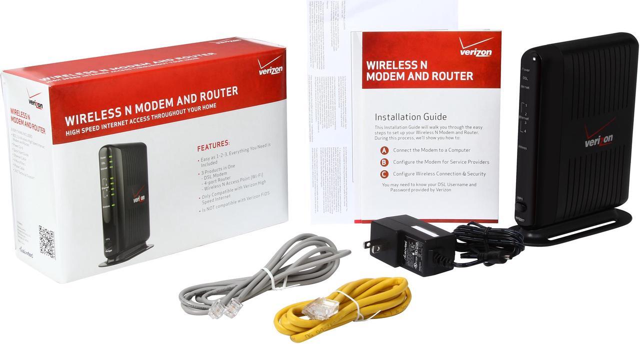Alt view image 6 of 6 - Actiontec GT784WNV Verizon High Speed Internet Wireless N Modem and Router