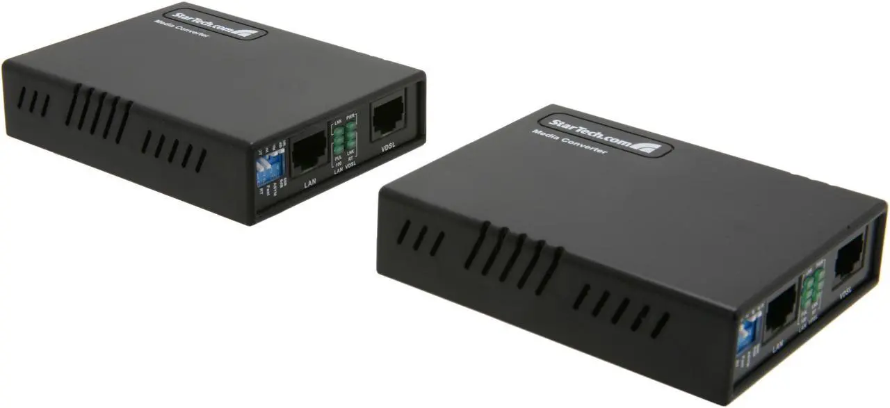 Alt view image 2 of 4 - StarTech 10/100 VDSL2 Ethernet Extender Kit over Single Pair Wire -  Extend your 10/100Mbps network by up to 1km over Ethernet or RJ11 phone lines - ethernet extender - lan extender - ethernet over phone -network extender -short haul modem