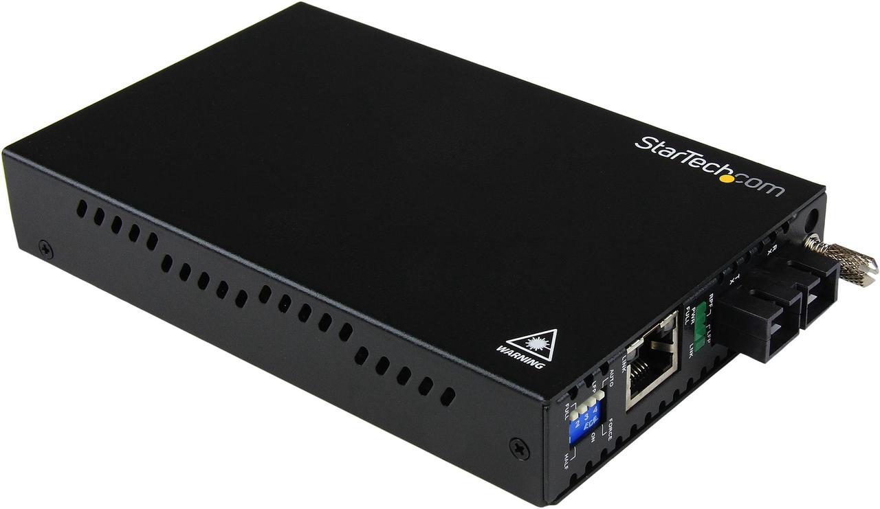 StarTech ET91000SC2 1000 Mbps Gigabit Ethernet Multi Mode Fiber Media Converter with SC 550m