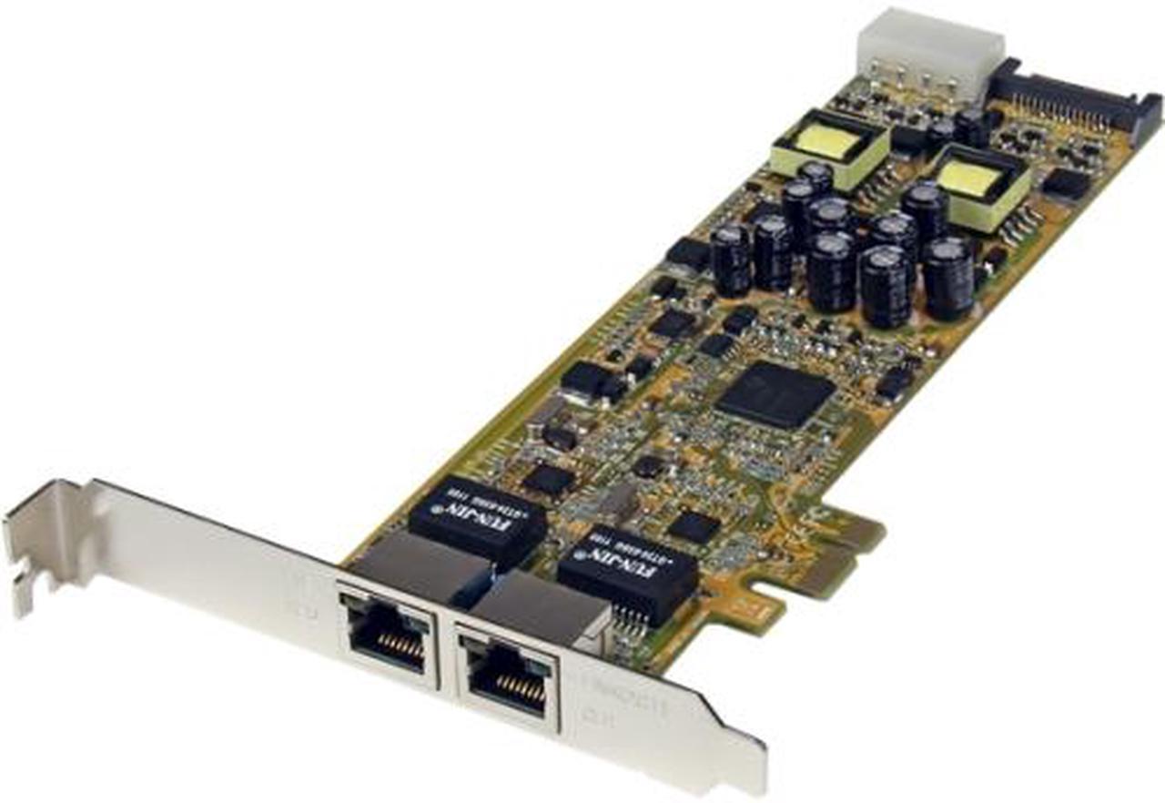 StarTech.com Dual Port PCI Express Gigabit Ethernet PCIe Network Card Adapter - PoE/PSE