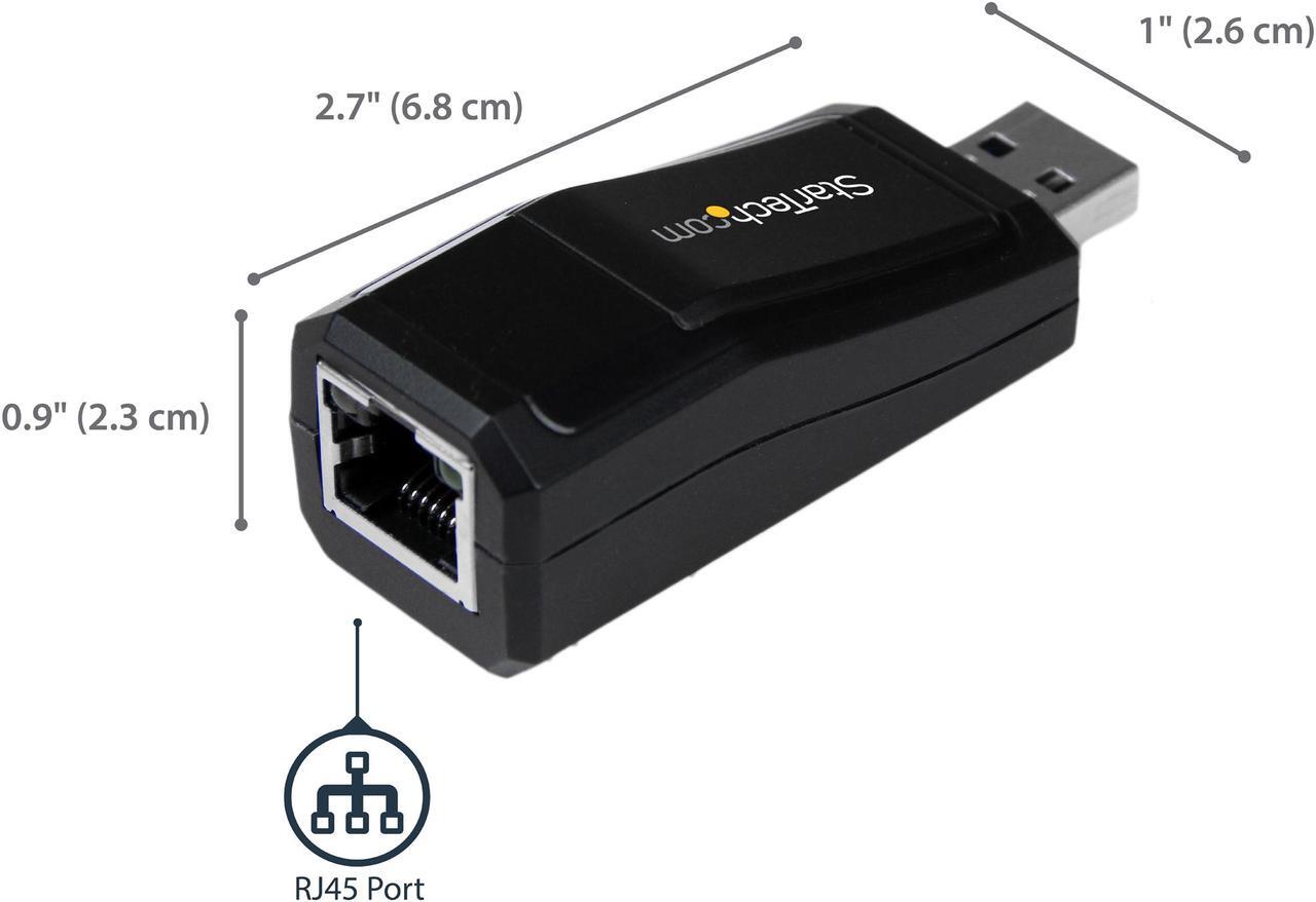Alt view image 2 of 6 - StarTech.com USB 3.0 to Gigabit Ethernet NIC Network Adapter - 10/100/1000 Mbps