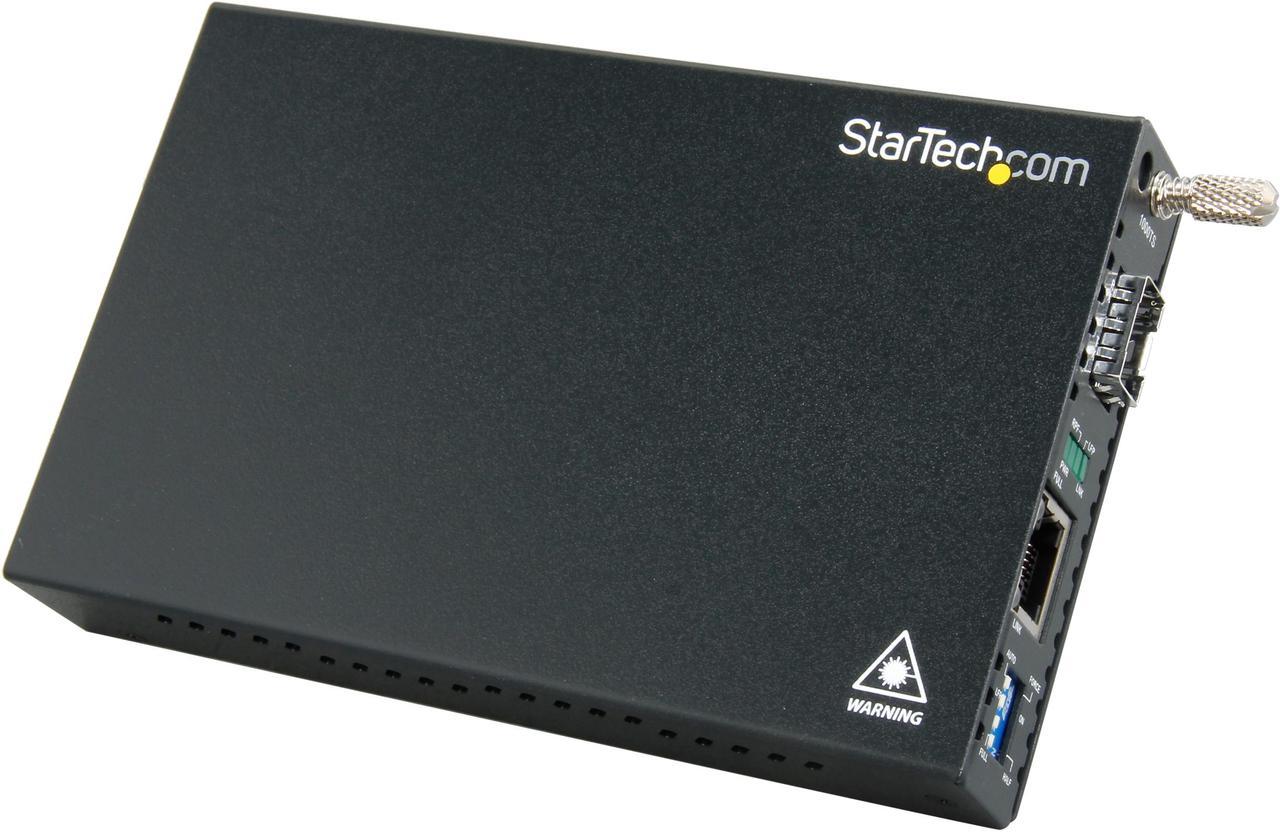 StarTech.com ET91000SFP2 Gigabit Ethernet Fiber Media Converter with Open SFP Slot 1.25 Gbps 1 x SFP Slot Female
1 x RJ-45 Female