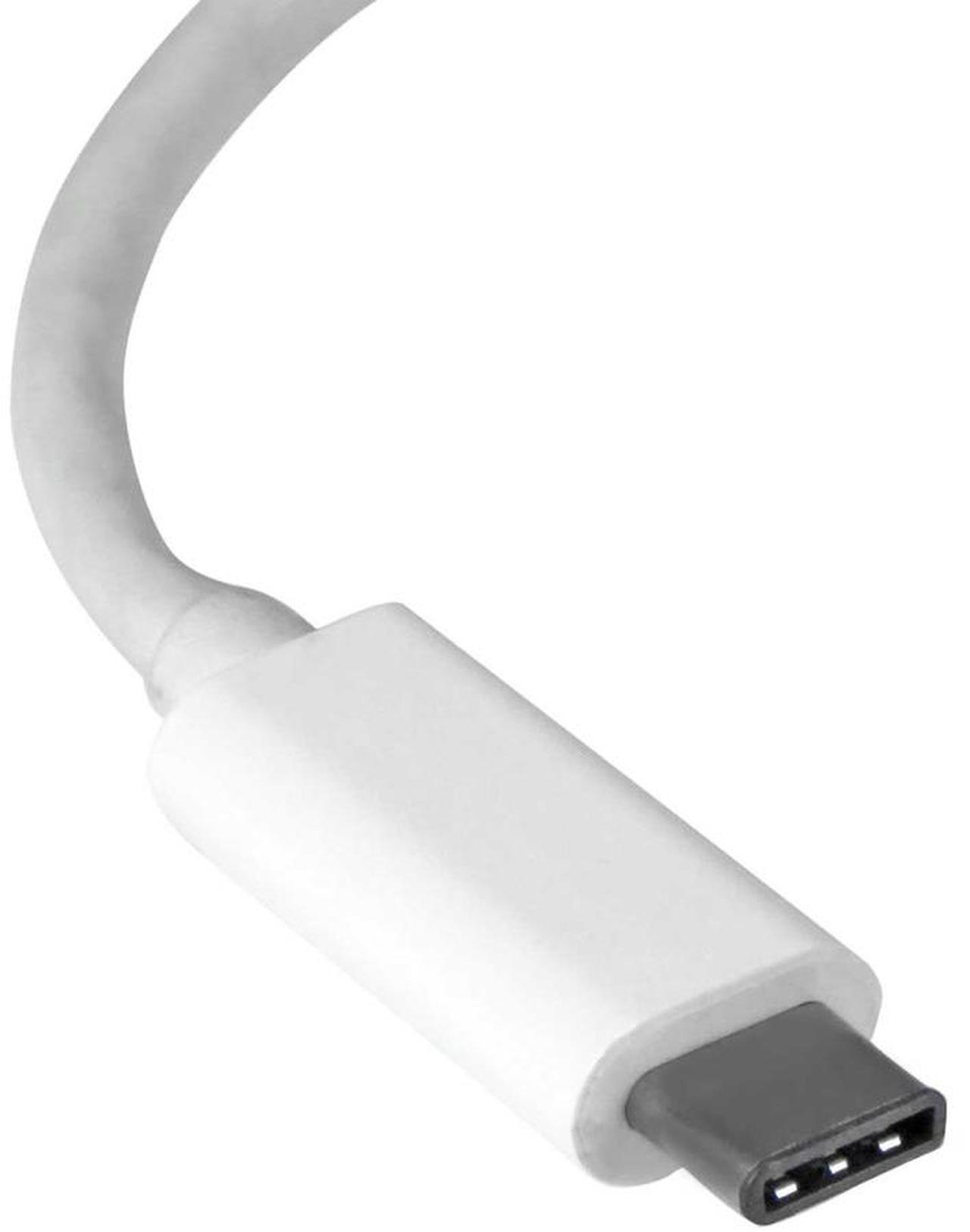 Alt view image 3 of 3 - StarTech.com US1GC30W USB C to Gigabit Ethernet Adapter - White - USB 3.1 to RJ45 LAN Network Adapter - USB Type C to Ethernet (US1GC30W)