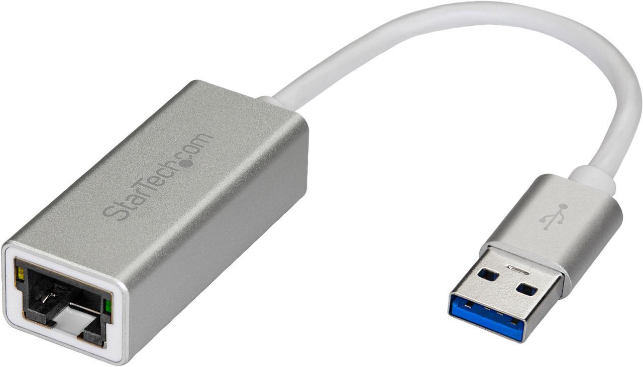 StarTech.com USB 3.0 to Gigabit Network Adapter - Silver - Sleek Aluminum Design Ideal for MacBook, Chromebook or Tablet