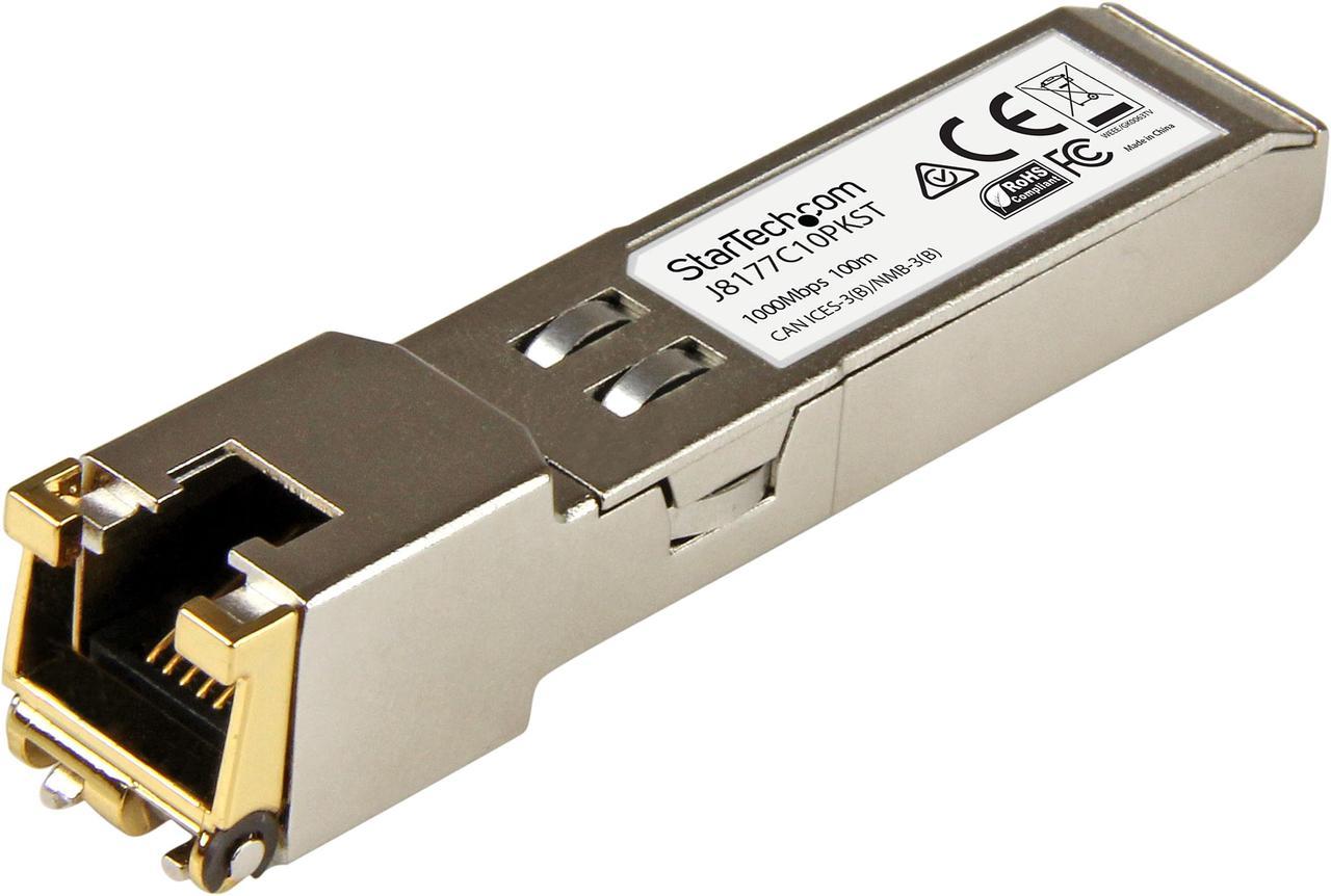 StarTech.com J8177C10PKST HP J8177C Compatible SFP Module - 1000BASE-T RJ45 Copper Transceiver - J8177C10PKST - 10 Pack