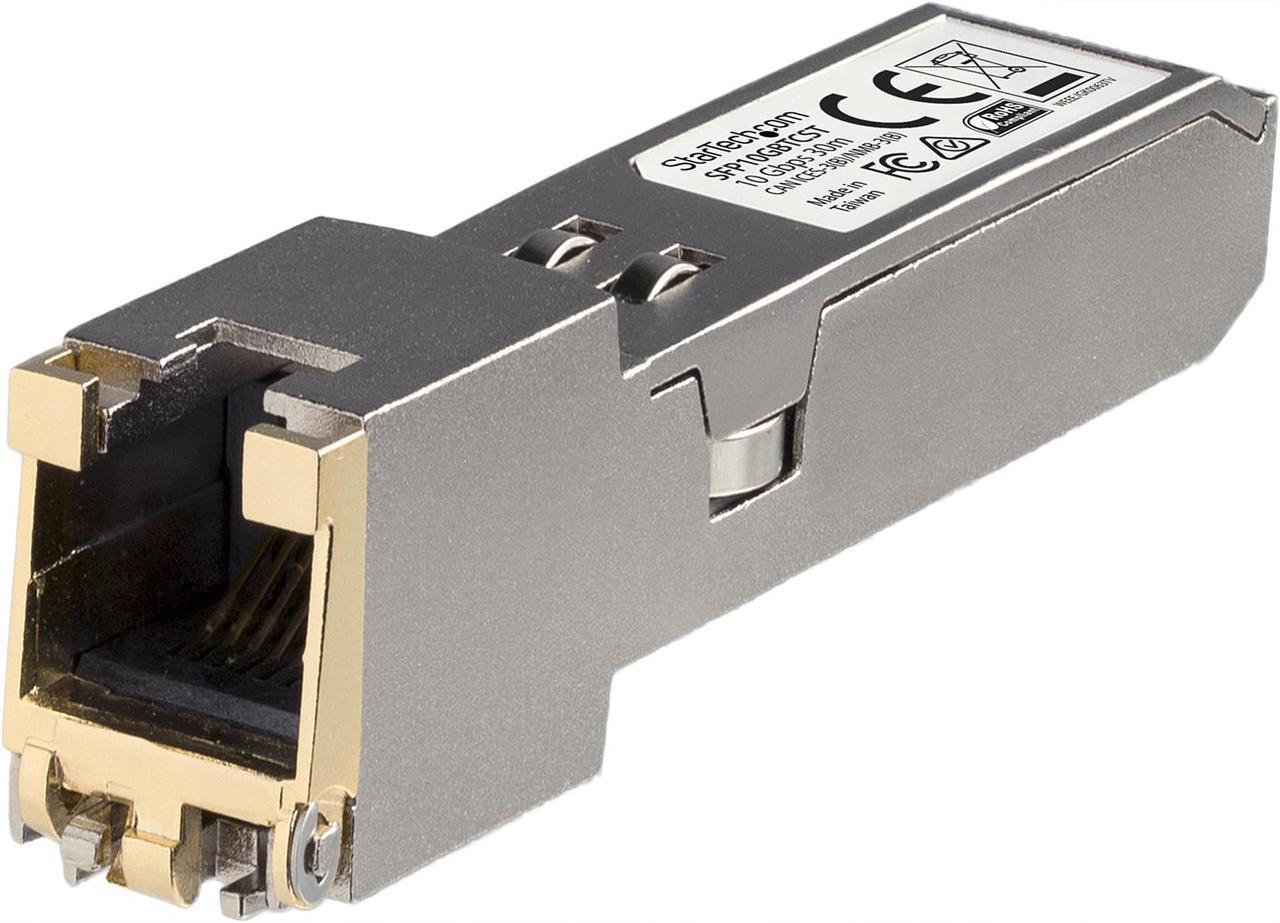 StarTech.com SFP10GBTCST Compatible SFP+ Transceiver Module - 10GBASE-T 10 Gbps 1 x RJ-45 Female