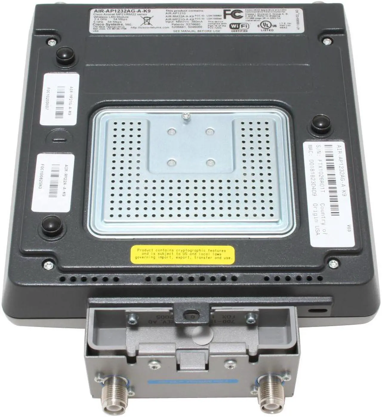 Alt view image 4 of 6 - CISCO AIR-AP1232AG-A-K9 Aironet 1230AG Series 802.11A/B/G Access Point