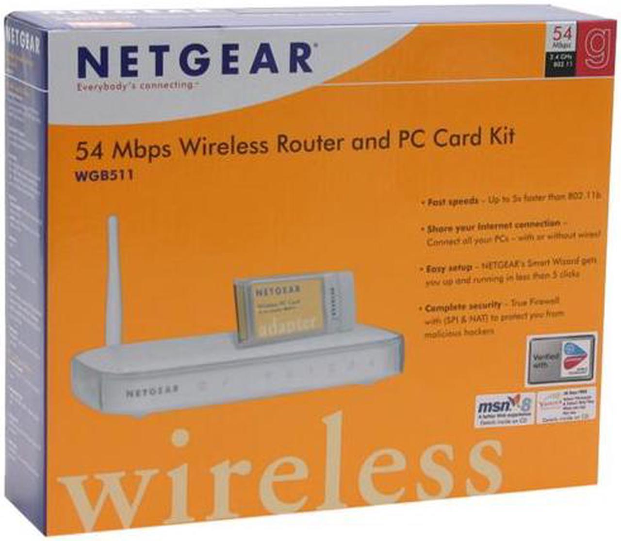 Alt view image 5 of 5 - NETGEAR WGB511 54 Mbps Wireless Router(WGR614) and PC Card(WG511) Kit IEEE 802.11b/g