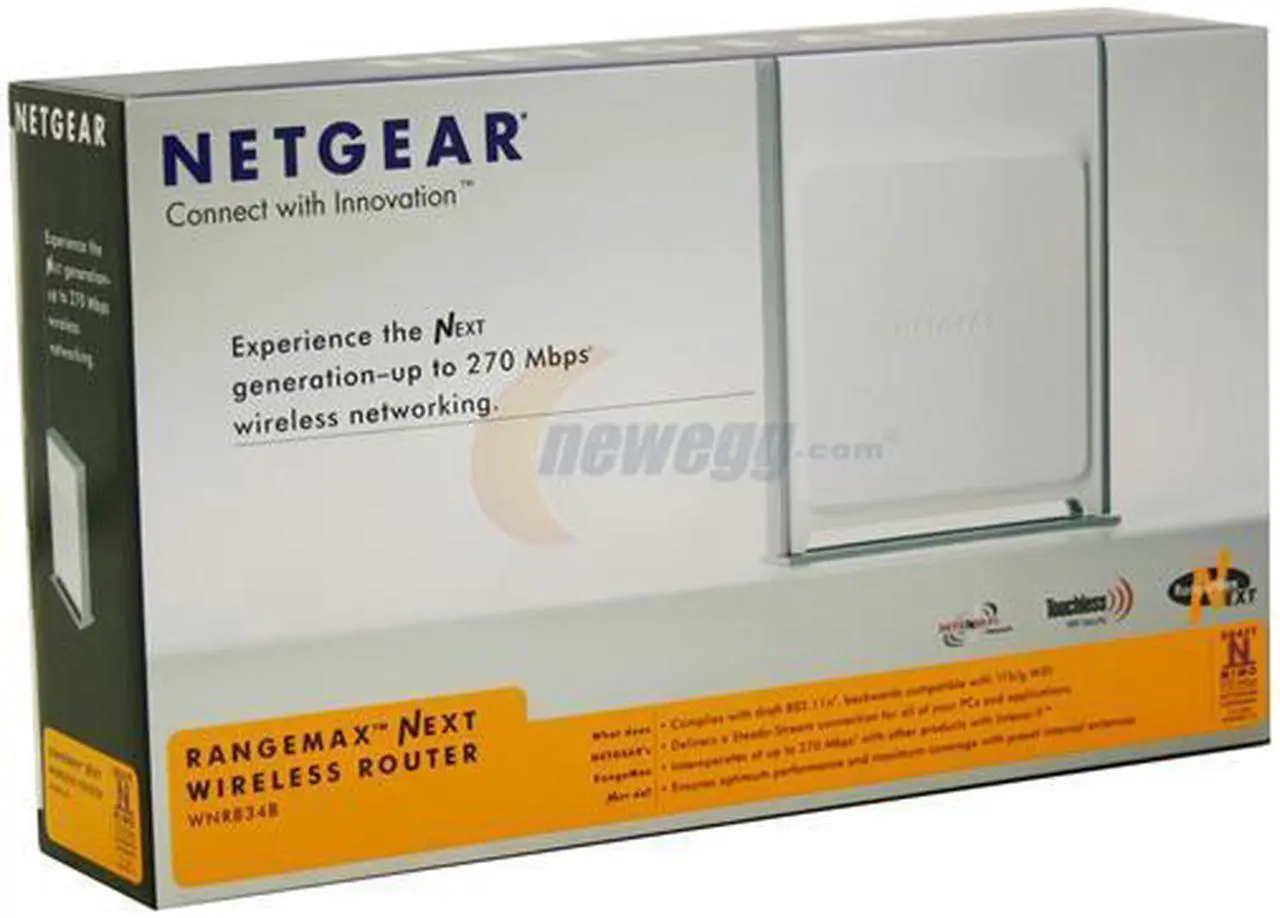 Alt view image 6 of 6 - NETGEAR WNR834B RangeMax Wireless-N Router IEEE 802.11b/g, IEEE 802.11n Draft