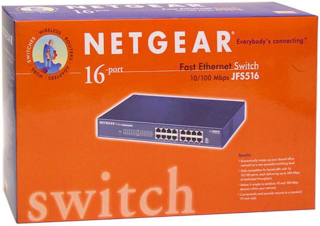 Alt view image 5 of 5 - NETGEAR 16 Port 10/100 Business-Class Rackmount Switch - Lifetime Warranty (JFS516)