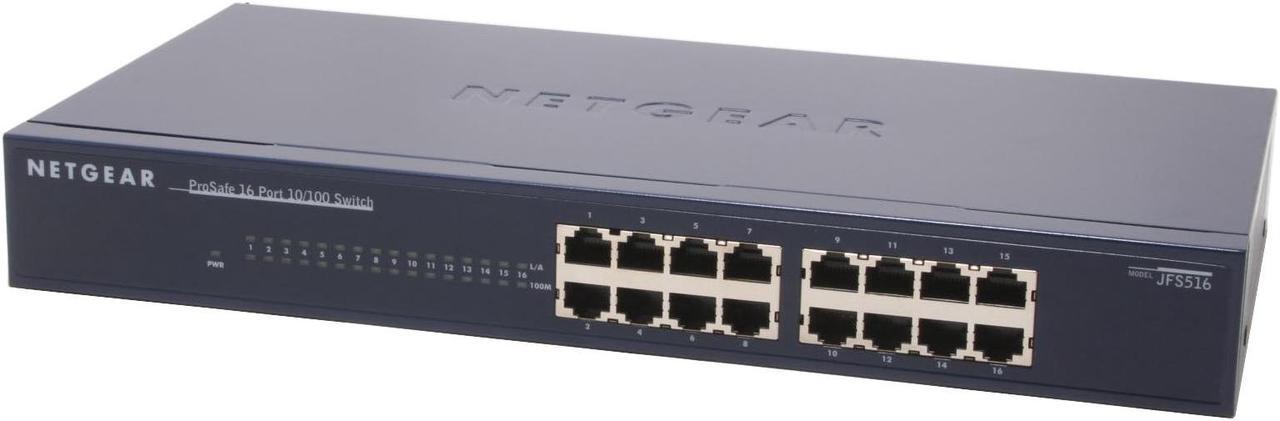 Main image of NETGEAR 16 Port 10/100 Business-Class Rackmount Switch - Lifetime Warranty (JFS516)