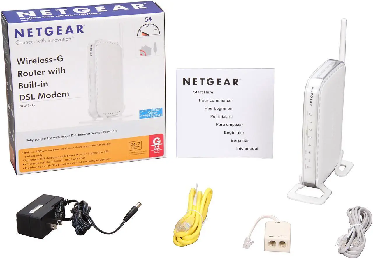 Alt view image 5 of 5 - NETGEAR DG834G 802.11b/g Wireless-G Router up to 54Mbps with Built-In DSL Modem