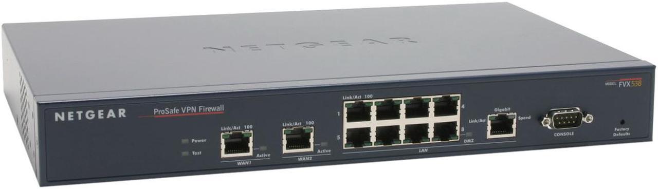 Alt view image 2 of 5 - NETGEAR FVX538 Firewall 200 w/8 Port Switch