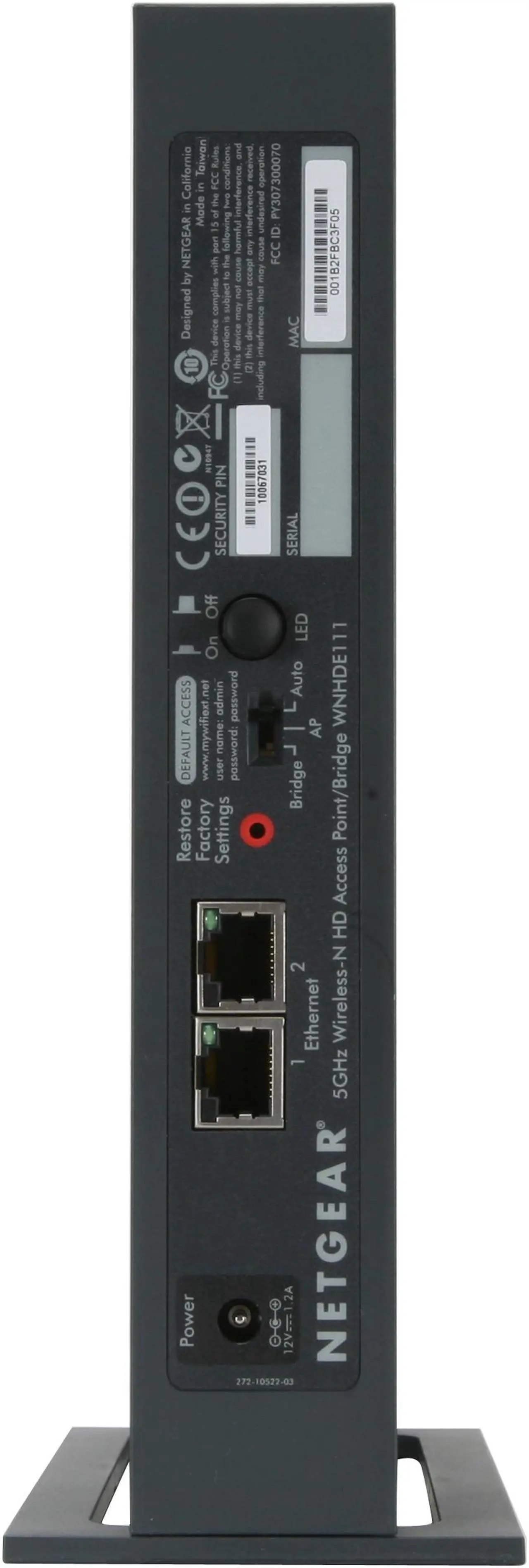 Alt view image 4 of 6 - NETGEAR WNHDE111-100NAR 5 GHz Wireless-N HD Access Point/Bridge