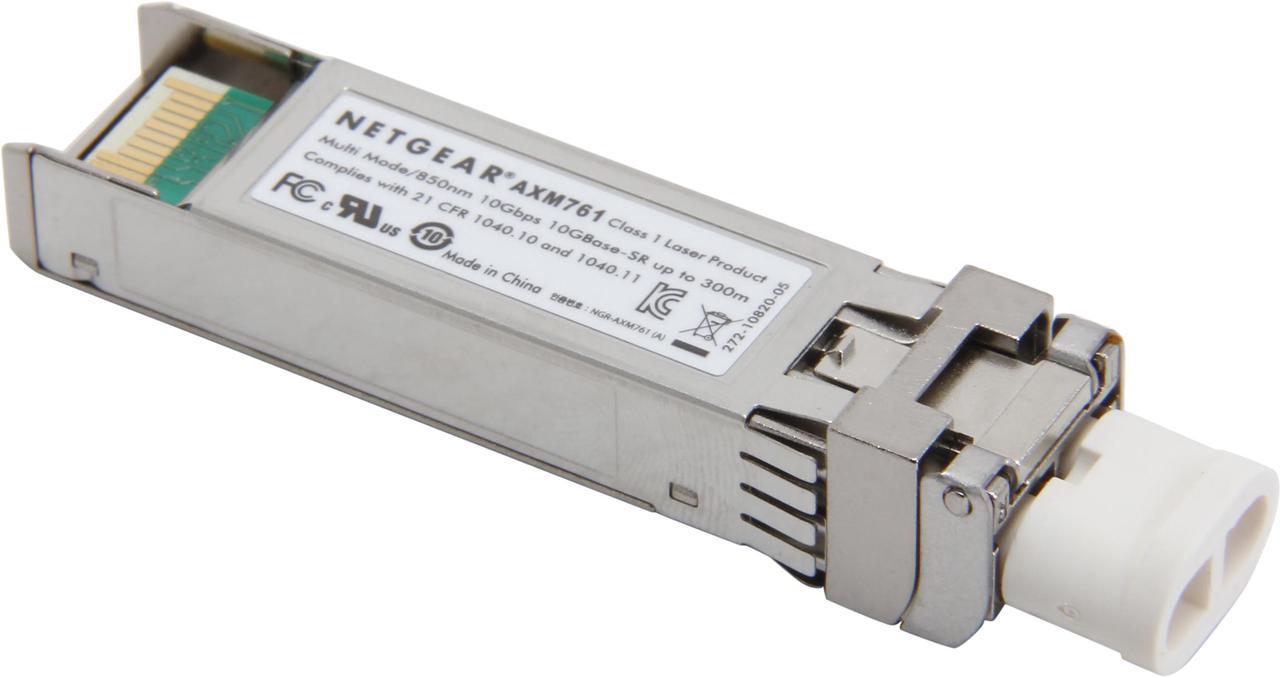 NETGEAR SFP+ Transceiver, 10GBase-SR for multimode 50/125µm OM3 or OM4 fiber | AXM761