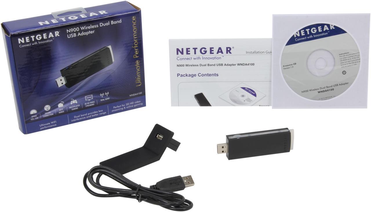 Alt view image 7 of 6 - NETGEAR WNDA4100-100NAS Ultimate Performance N900 Dual-Band Wireless Adapter IEEE 802.11a/b/g/n USB 2.0 Up to 450+450Mbps Wireless Data Rates
