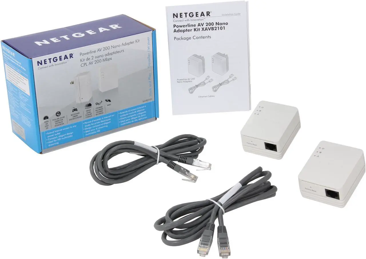 Alt view image 5 of 5 - NETGEAR Powerline AV 200 Mbps Nano Adapter Kit (XAVB2101)