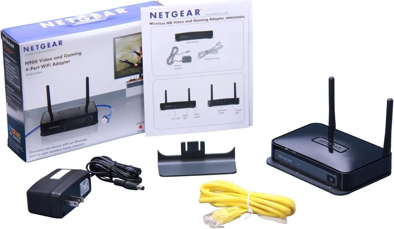 Alt view image 5 of 5 - NETGEAR WNCE4004-100NAS N900 Video and Gaming 4-Port Wi-Fi Adapter