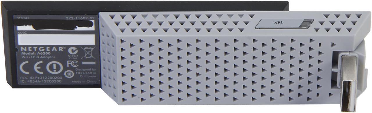 Alt view image 6 of 8 - NETGEAR A6200-100NAR Dual Band Wi-Fi Adapter IEEE 802.11ac, IEEE 802.11a/b/g/n USB 2.0 Up to 300/867Mbps Wireless Data Rates