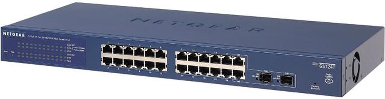 NETGEAR 24-Port Gigabit Ethernet Smart Switch with 2 SFP Ports | GS724Tv4