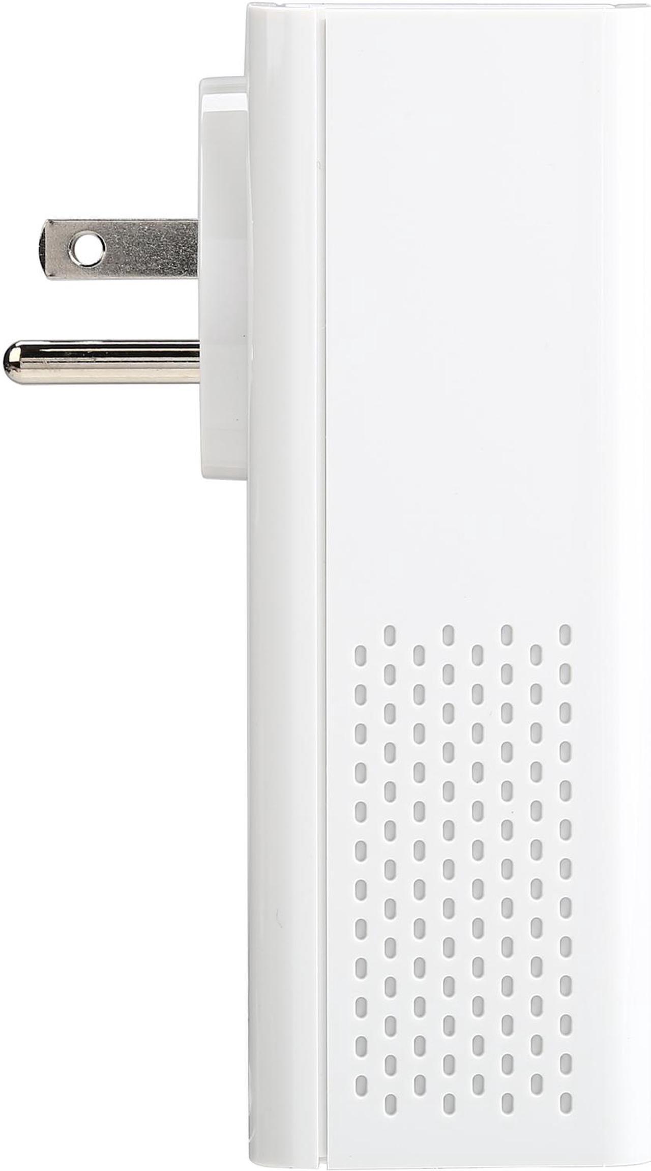 Alt view image 3 of 8 - NETGEAR Powerline 1200 Mbps, 1 Gigabit Port with Pass-Through, Extra Outlet (PLP1200-100PAS)