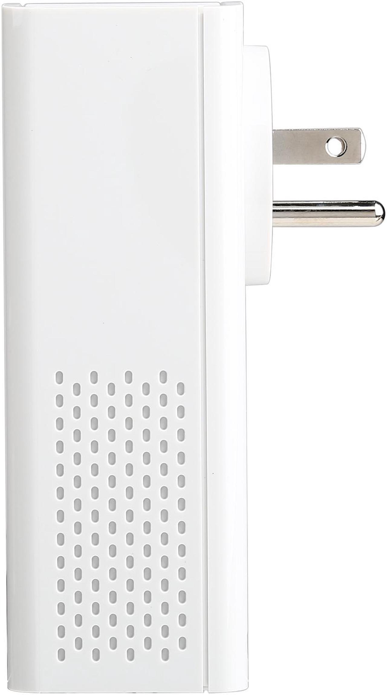 Alt view image 5 of 8 - NETGEAR Powerline 1200 Mbps, 1 Gigabit Port with Pass-Through, Extra Outlet (PLP1200-100PAS)