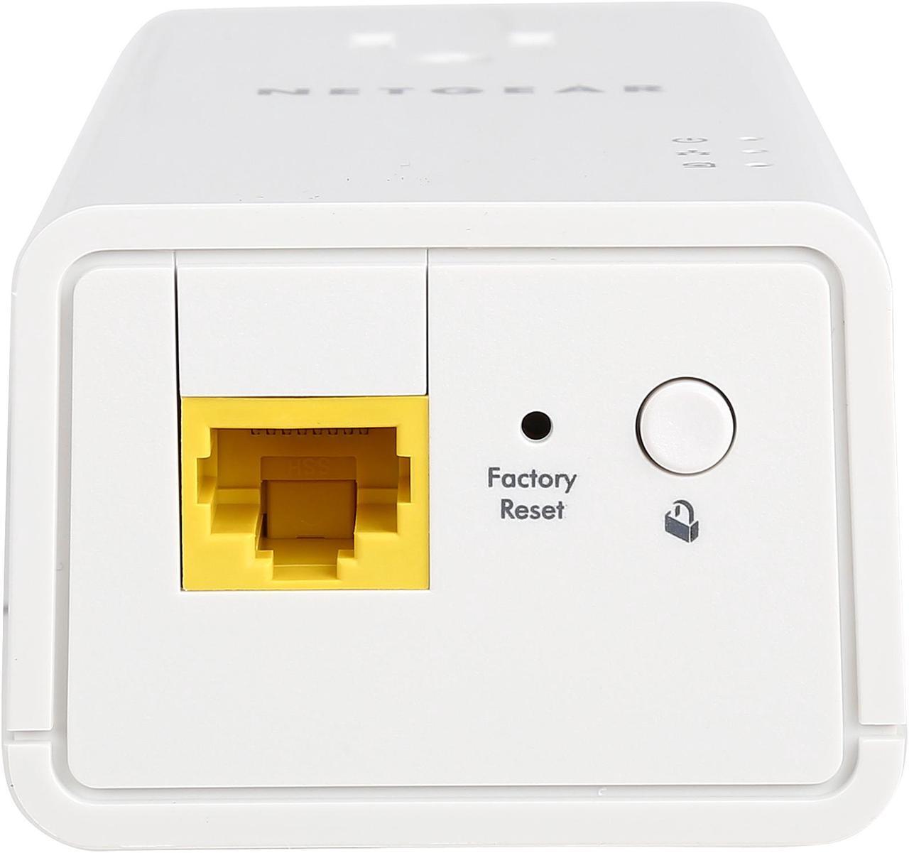 Alt view image 7 of 8 - NETGEAR Powerline 1200 Mbps, 1 Gigabit Port with Pass-Through, Extra Outlet (PLP1200-100PAS)
