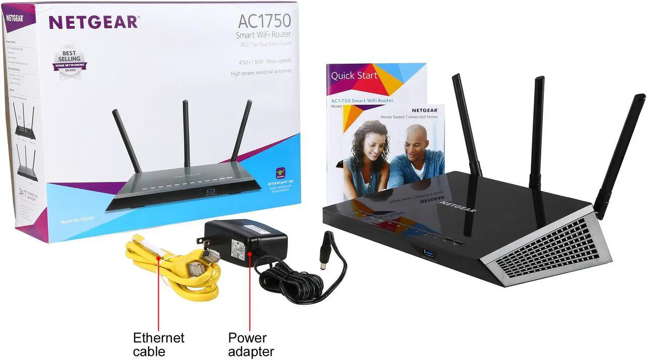 Alt view image 8 of 7 - NETGEAR Smart WiFi Router with Dual Band Gigabit for Amazon Echo/Alexa - AC1750 (R6400)