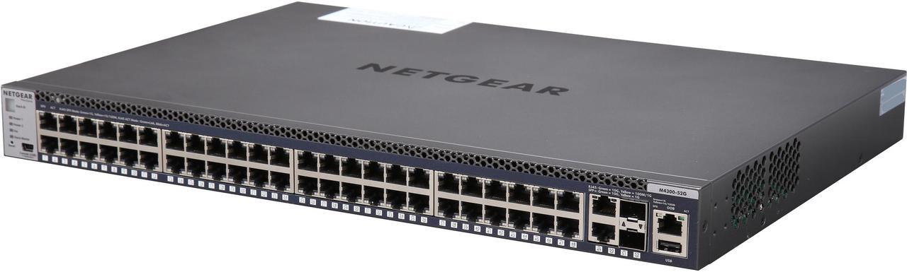 NETGEAR 52-port Stackable Managed Switch with 48x1G and 4x10G | GSM4352S