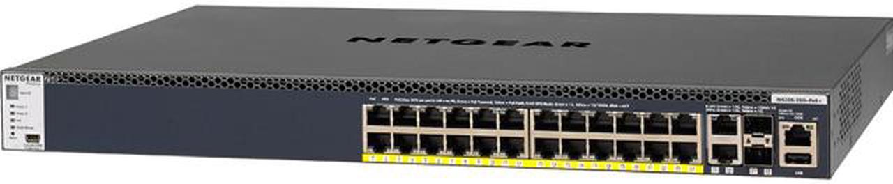 NETGEAR 24x1G PoE+ 480W, 2x10G, 2xSFP+ Managed Switch | GSM4328PA