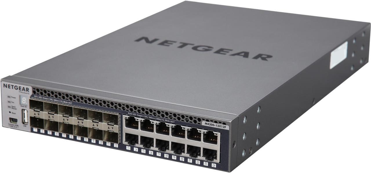 NETGEAR ProSAFE M4300-12X12F Stackable 10 Gigabit 24-Port Managed Switch (XSM4324S-100NES)