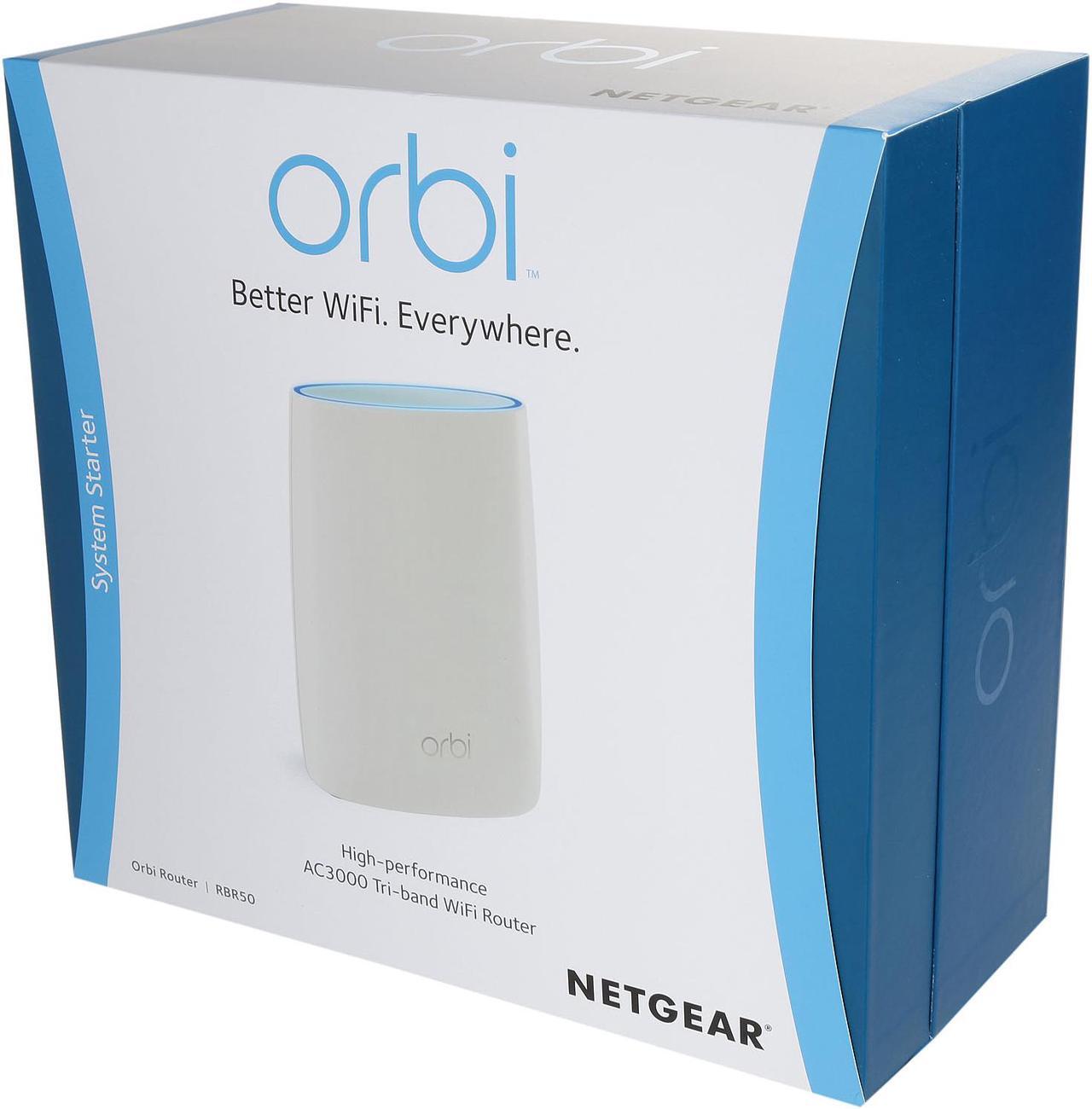 Alt view image 3 of 3 - NETGEAR Orbi RBR50 High-Performance AC3000 Tri-Band Home WiFi System Router (1-Pack Starter Kit)