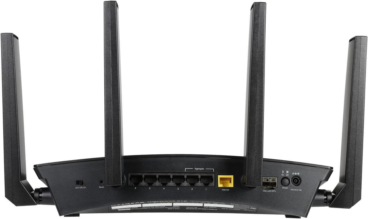 Alt view image 5 of 6 - NETGEAR Nighthawk X10 AD7200 802.11ac/ad Quad-Stream Smart WiFi Router, 1.7GHz Quad-core Processor, Plex Media Server, Compatible with Amazon Alexa (R9000)
