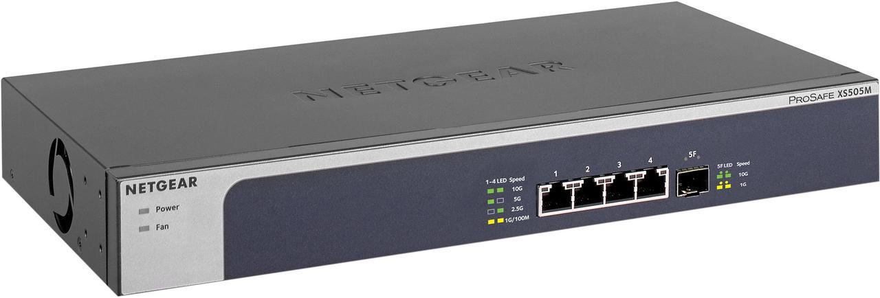 NETGEAR 5-port, 5-speed Unmanaged Switch 10-Gigabit/Multi-Gigabit | XS505M