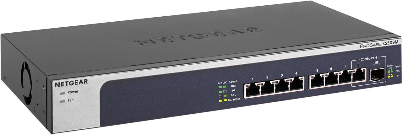 NETGEAR 8-port, 5-speed Unmanaged Switch 10-Gigabit/Multi-Gigabit | XS508M