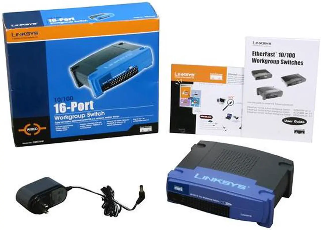 Alt view image 5 of 5 - LINKSYS EZXS16W EtherFast 16-Port Workgroup Switch